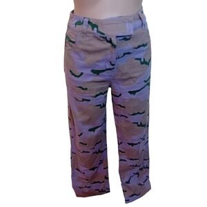 COLLUSION Camo Pants Trousers Khaki High Waist Straight Leg Rave CasualUS‎ 2